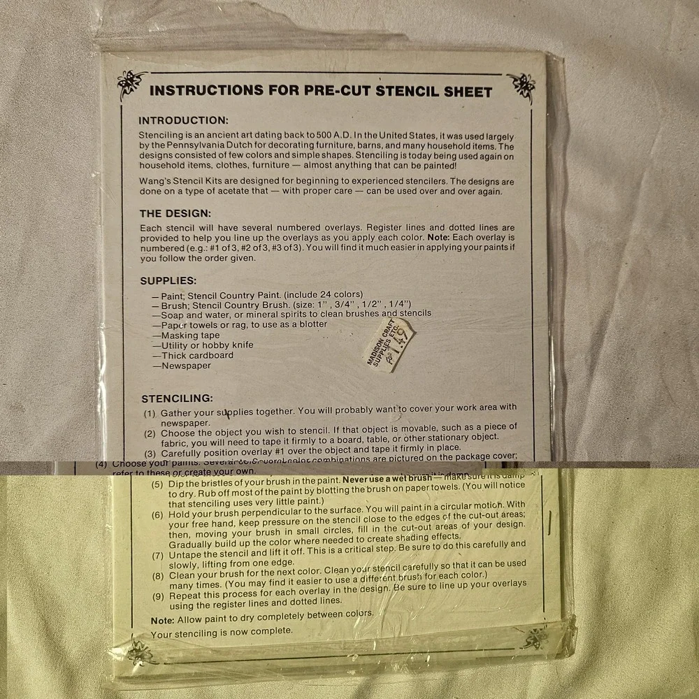 Stencil Country ST117 Kitchen Witch Pre-Cut Stencils + Instructions New